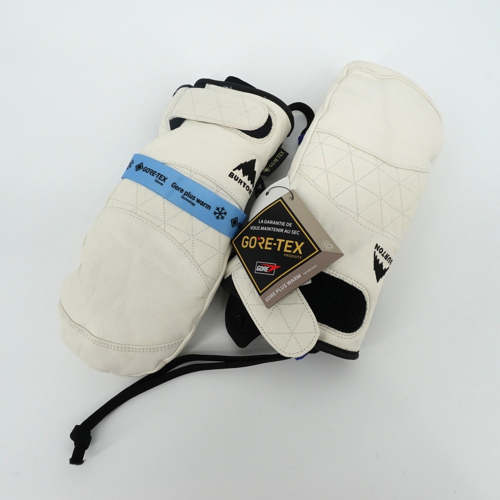 Burton Gondy GORE-TEX Leather Mittens Stout White Women S Snowboard Ski NEW